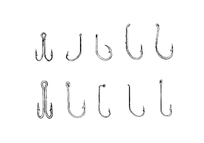 Assortiment d'hameçons pour la pêche à la carpe